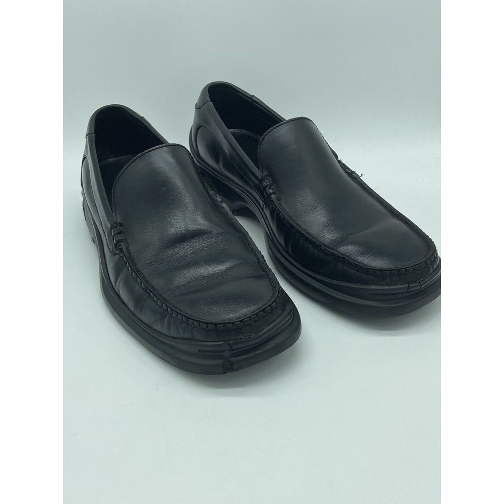 Cole Haan NikeAir Sole‎ Leather Slip On Loafers Mens 8.5M Black GOOD